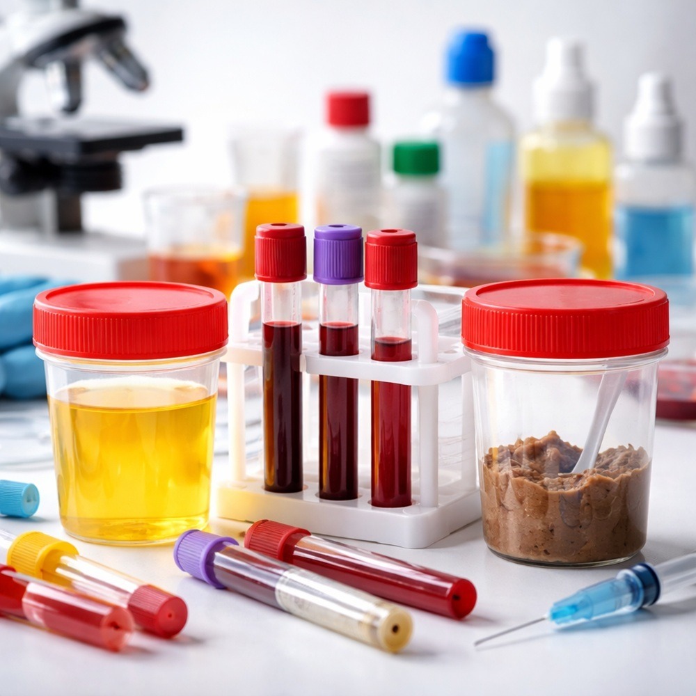 Результаты анализов мочи, крови, кала